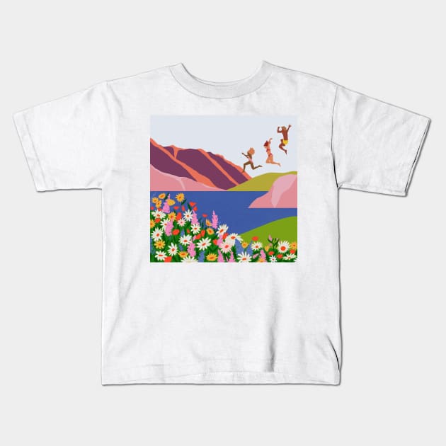 Blue lagoon Kids T-Shirt by MonaMai